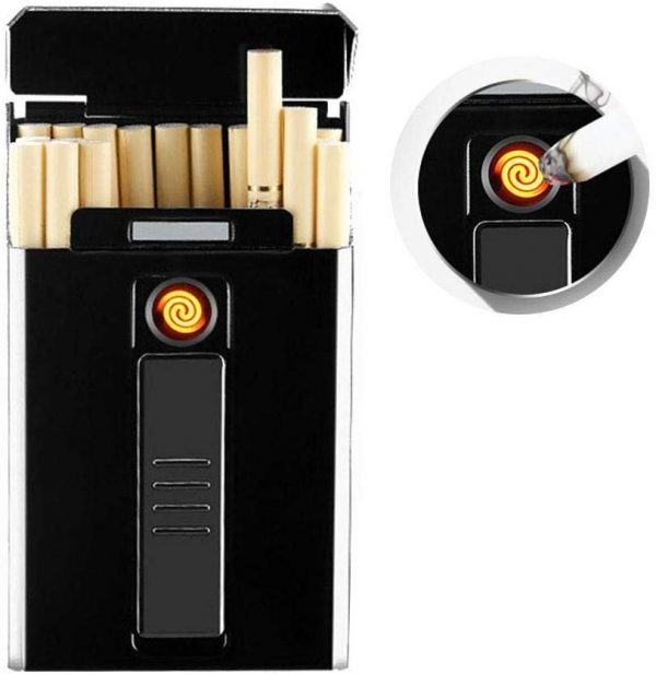 Cigarette Case box and lighter rechargeable